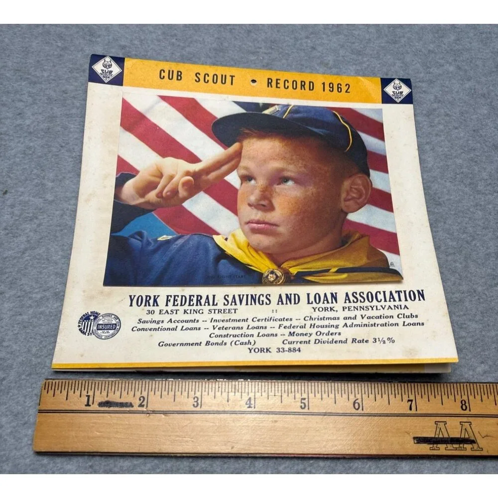 Vintage 1962 Boy Cub Scout Calendar 7.5